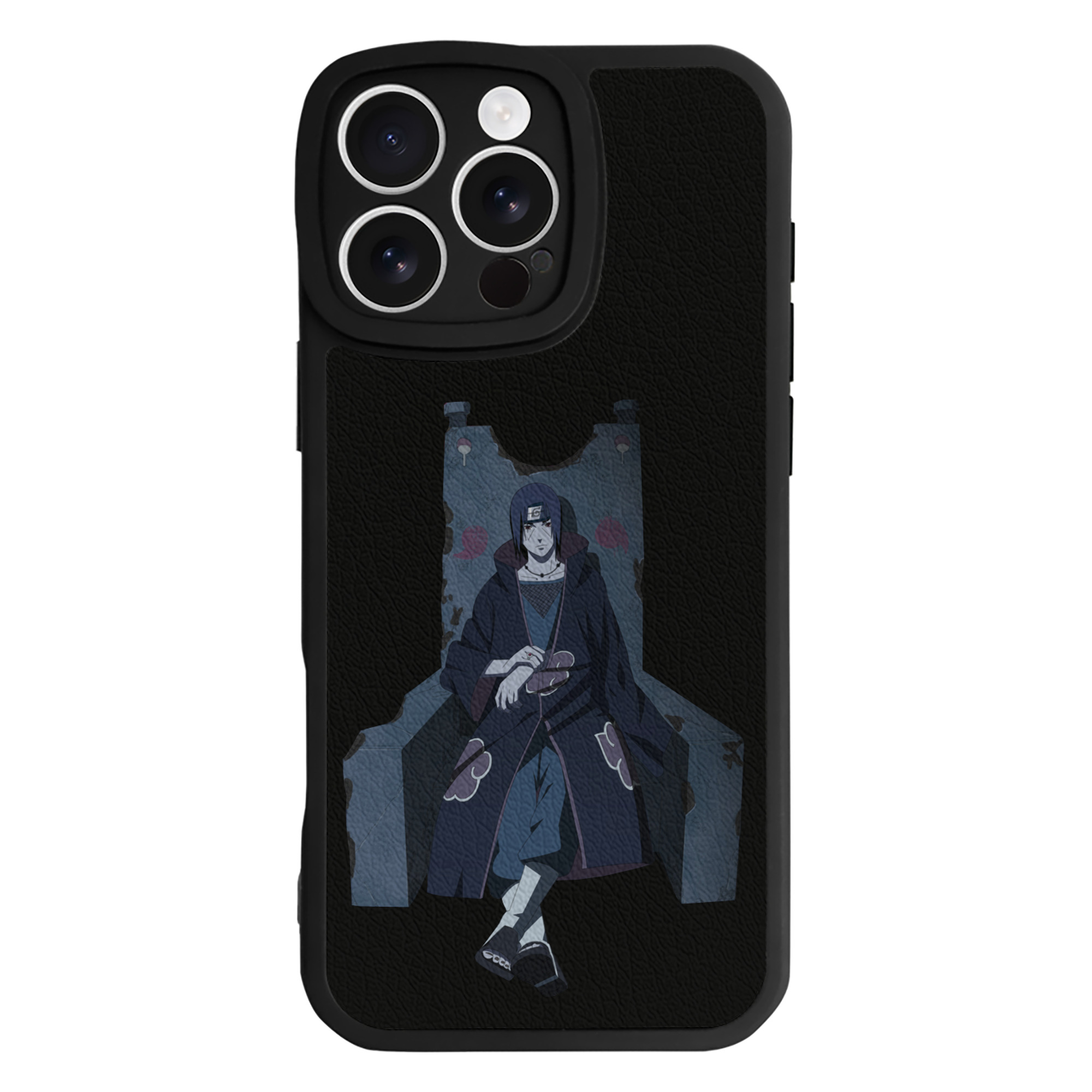 （画像用） NARUTO -ナルト- うちは イタチ Uchiha Itachi 【iPhone 16シリーズ対応】シリコンスマホケース（レザー調） 材質：シリコン
